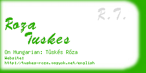roza tuskes business card